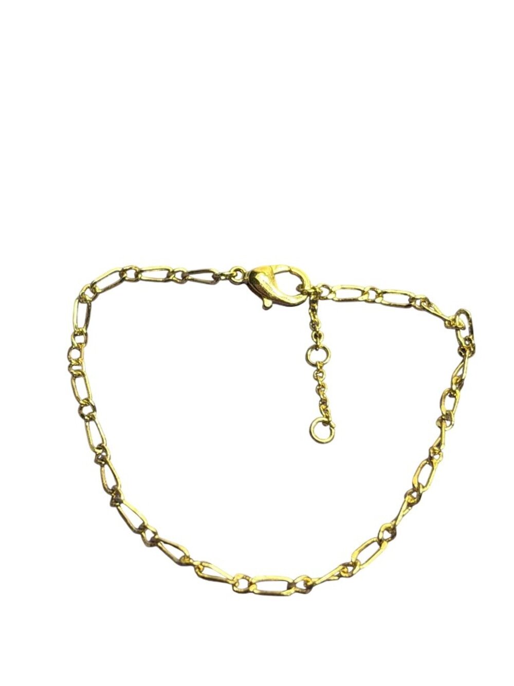 Dainty Minimalist Goldtone Chain Bracelet Lobster Clasp 6.5 - 7.5 inches Long